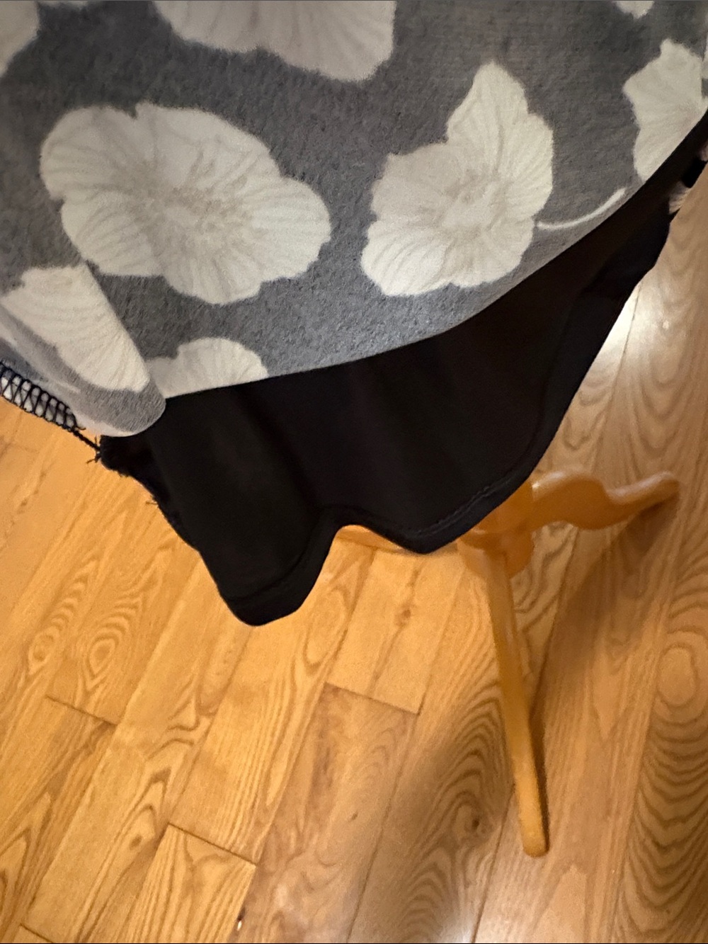 Talbots Black Midi Dress with White and Gold Floral Print - Picture 7 of 8